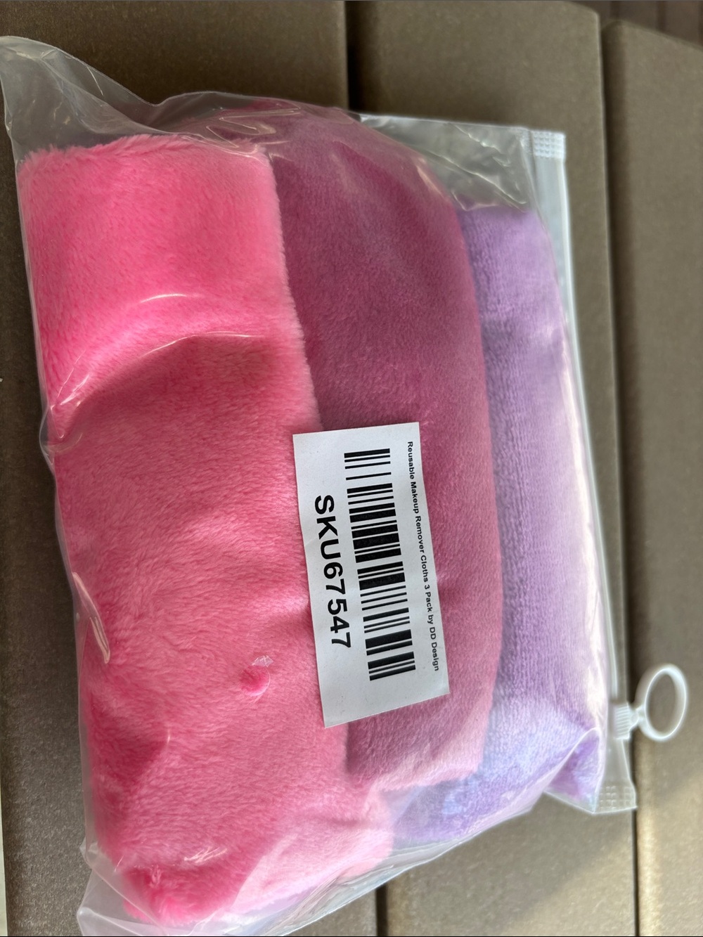 Makeup Cloth - Pink, Purple & Fuchsia Reusable Cloths. 3 pack.